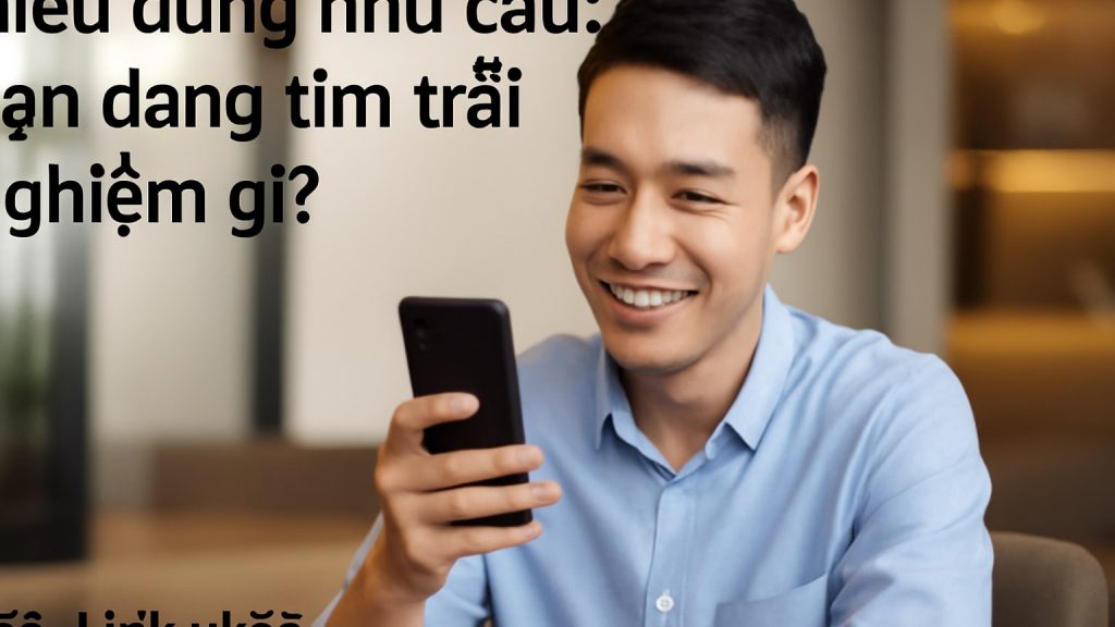 Hiểu đúng nhu cầu: bạn đang tìm trải nghiệm gì? Minh họa: Hiểu đúng nhu cầu: bạn đang tìm trải nghiệm gì?